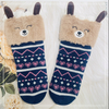 Wholesale bear  thick cotton lining slipper socks Series with fringe 3D cartoon 
