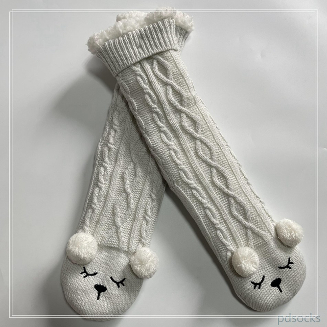 Wholesale Sherpa Socks Lurex Yarn Cosy Double Layer Floor Socks Home Socks 