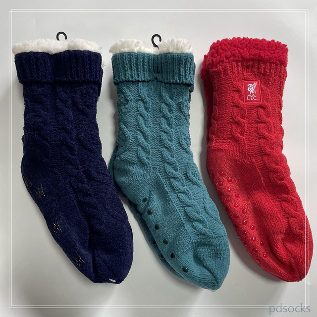 Wholesale chenille Knitted Slipper Home Socks Cosy Double Layer Thick Warm Sock cosy sock 