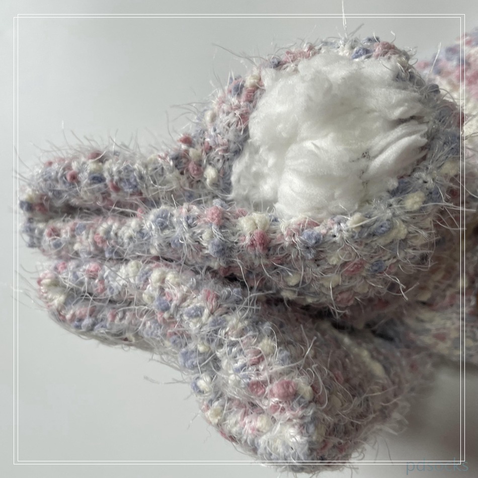 Wholesale long feather yarn and popcorn cosy Knitted Slipper Home Socks Cosy Double Layer Thick Warm Sock cosy sock 