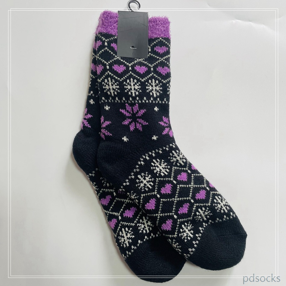 Wholesale double layer knitted home socks accept customized 