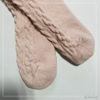 Wholesale and custom super soft cable knitted sock double layer women sock 