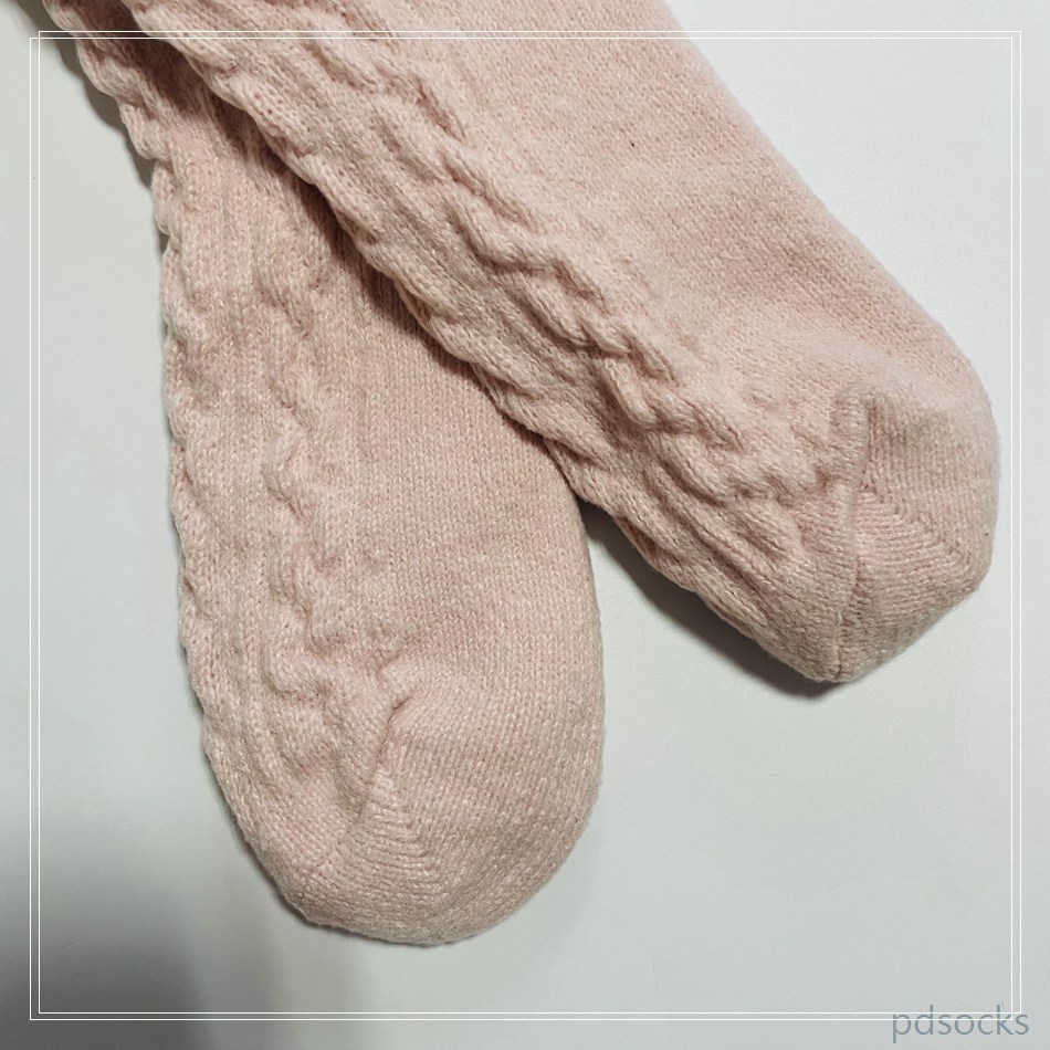 Wholesale and custom super soft cable knitted sock double layer women sock 