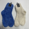 Custom and wholesale long feather yarn knitted women socksfleece cosy sock 