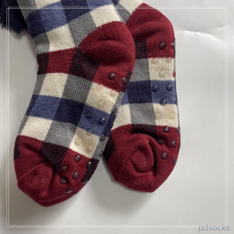 wholesale sherpa socks double layer home socks non-slip winter floor socks 
