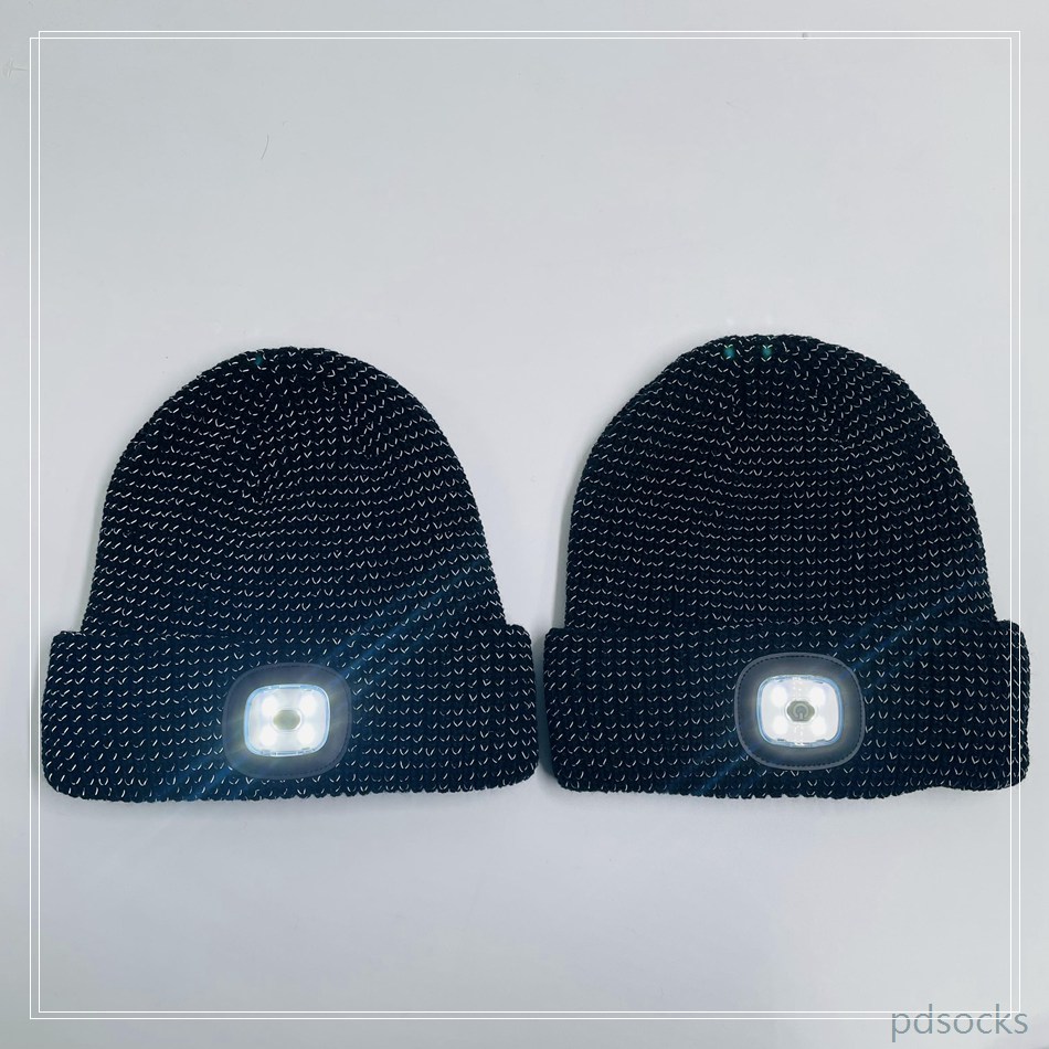 New warm ski cap with lights accept custom 