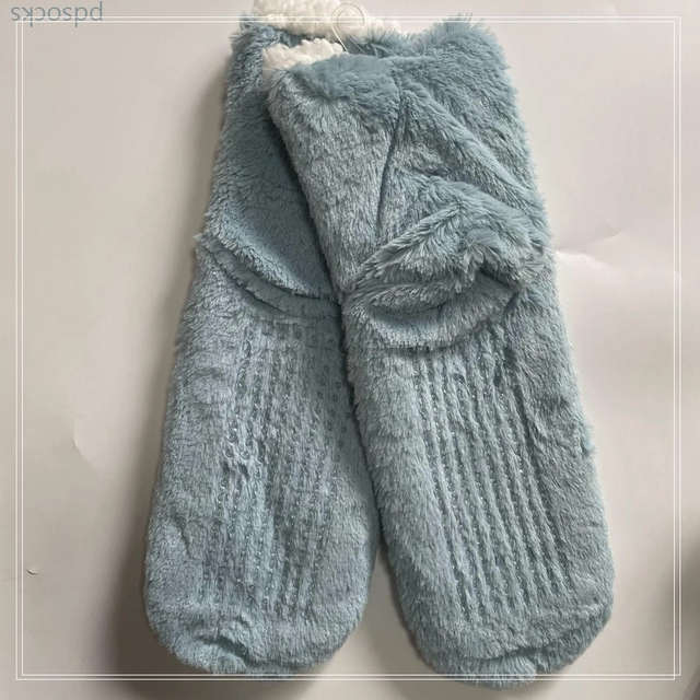 Wholesale hot sale fleece knitted home sock warm sock non-slipper floor socks