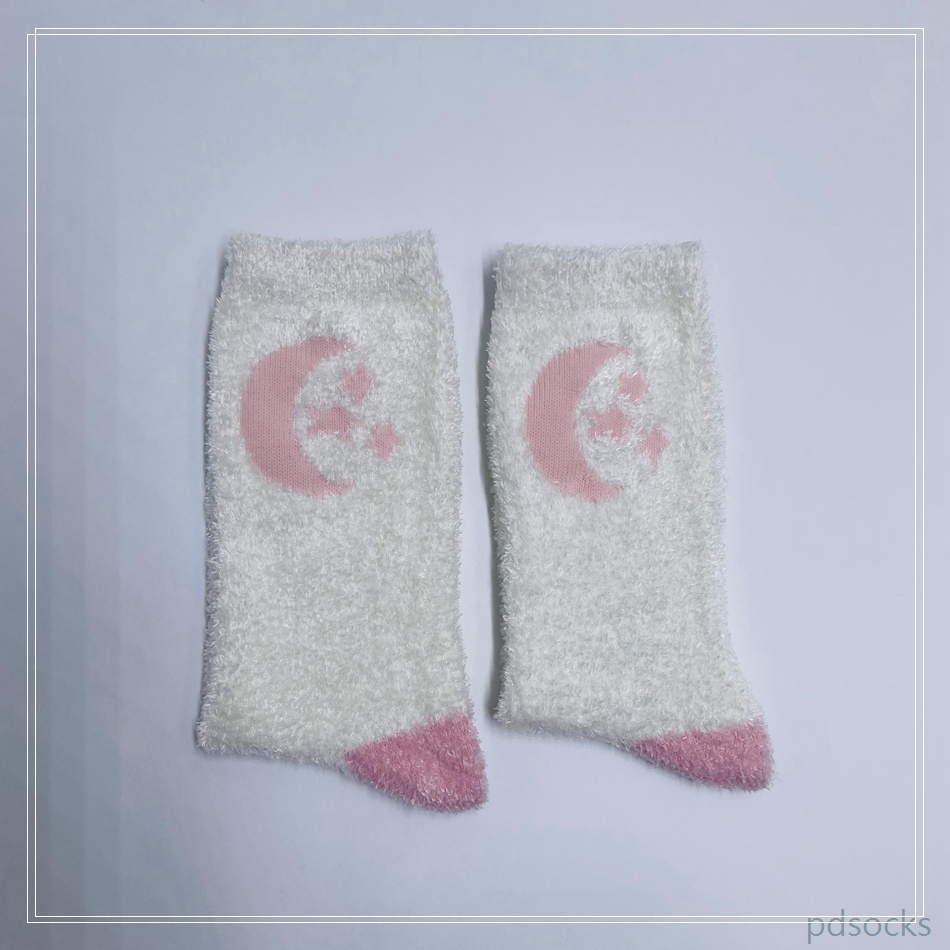 Women star Fluffy Socks Feather Yarn Cosy Sock Home Sock