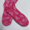 Women Pink Heart Fluffy Socks Feather Yarn Cosy Sock Home Sock