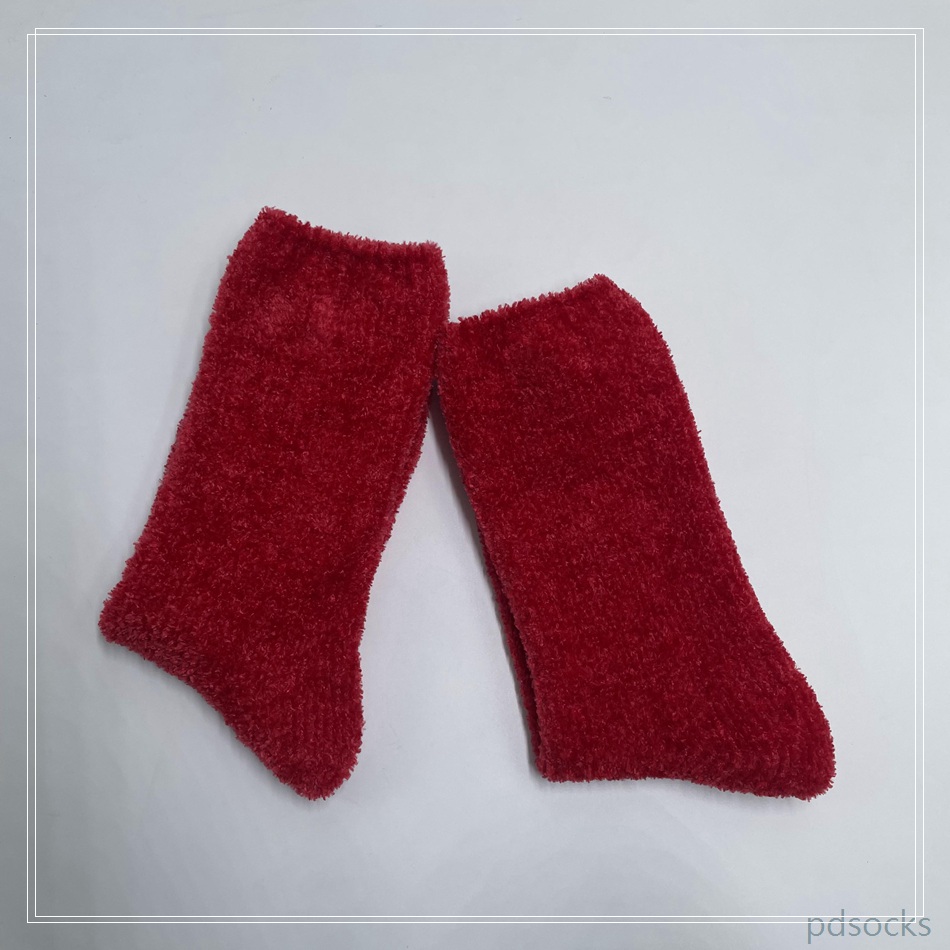 Wholesale Women Red Chenille Cosy Socks Home Socks 