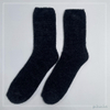 Wholesale women black color chenille yarn fuzzy cosy socks home socks fuzzy sock 
