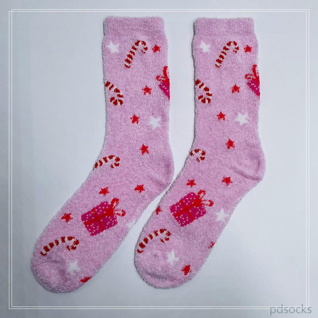 Wholesale long feather yarn Cosy Socks Home Socks fuzzy sock gift 