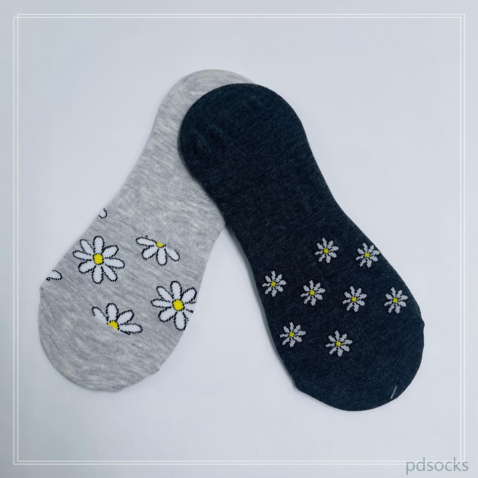 Wholesael adult cotton summer invisible socks girls fashion flower invisible cotton socks