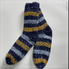 Wholesale colored dot yarn Knitted Slipper Home Socks Cosy Double Layer Thick Warm Sock stripe 