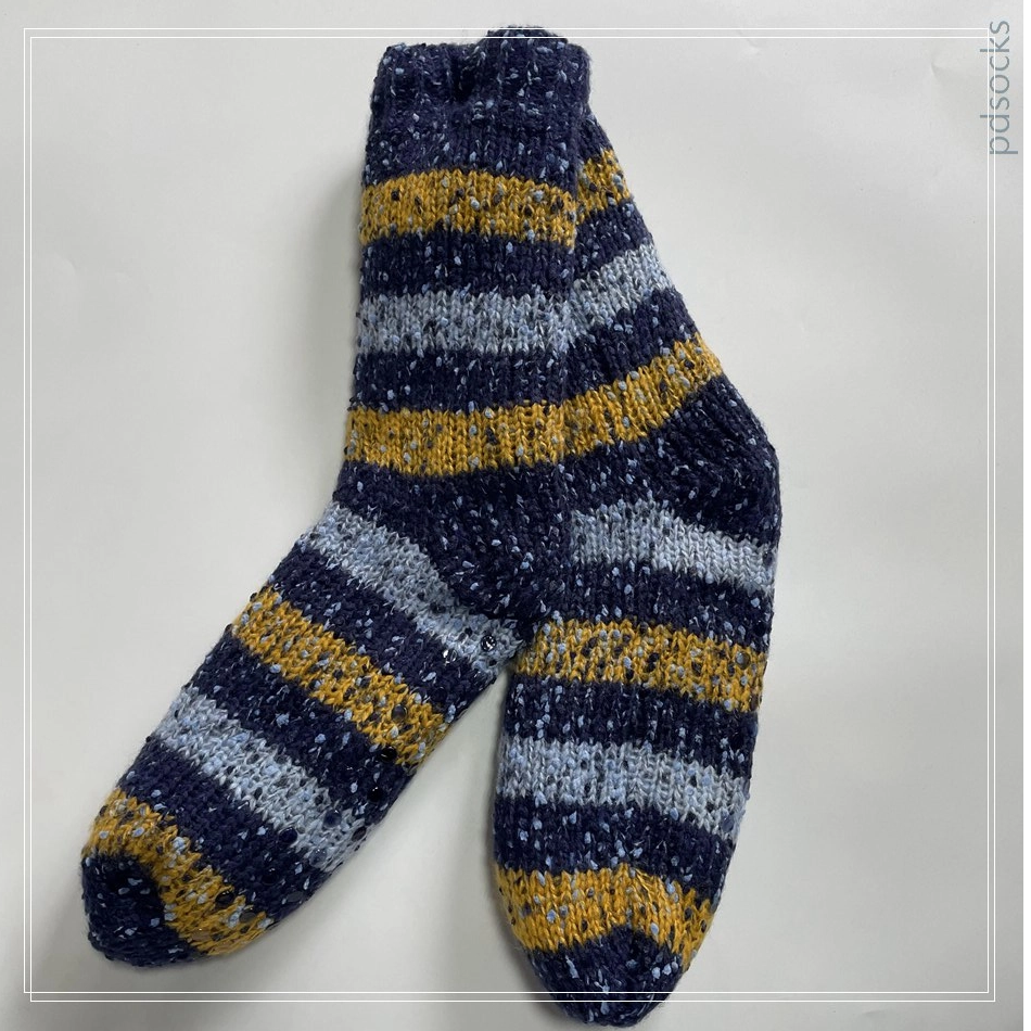 Wholesale colored dot yarn Knitted Slipper Home Socks Cosy Double Layer Thick Warm Sock stripe 