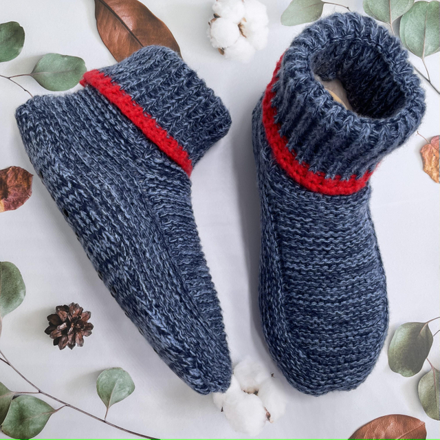Wholesale home shoes boots shoes Slipper Sock Thermal Non-slip Floor Socks Knitted Shoes