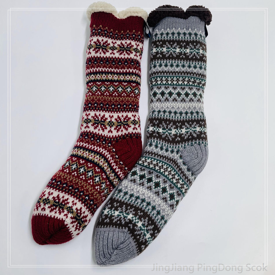Wholesale Cotton fleece non - slip floor socks home sock cotton fleece socks 