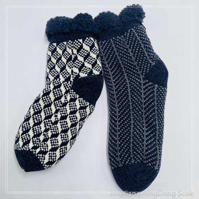 Wholesale chenille Cotton fleece non - slip floor socks home sock cotton fleece socks low cut floor sock 
