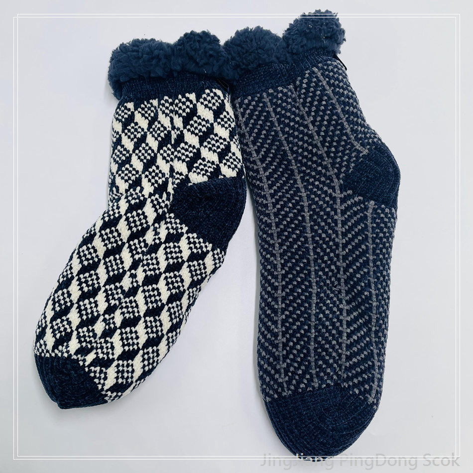 Wholesale chenille Cotton fleece non - slip floor socks home sock cotton fleece socks low cut floor sock 