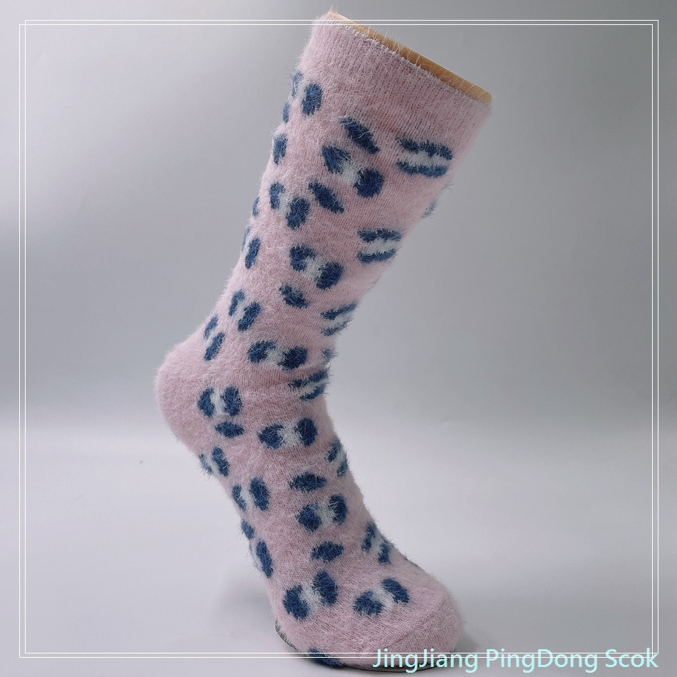 Wholesale fleece cosy sock knitted cosy socks fashion warm women sock 