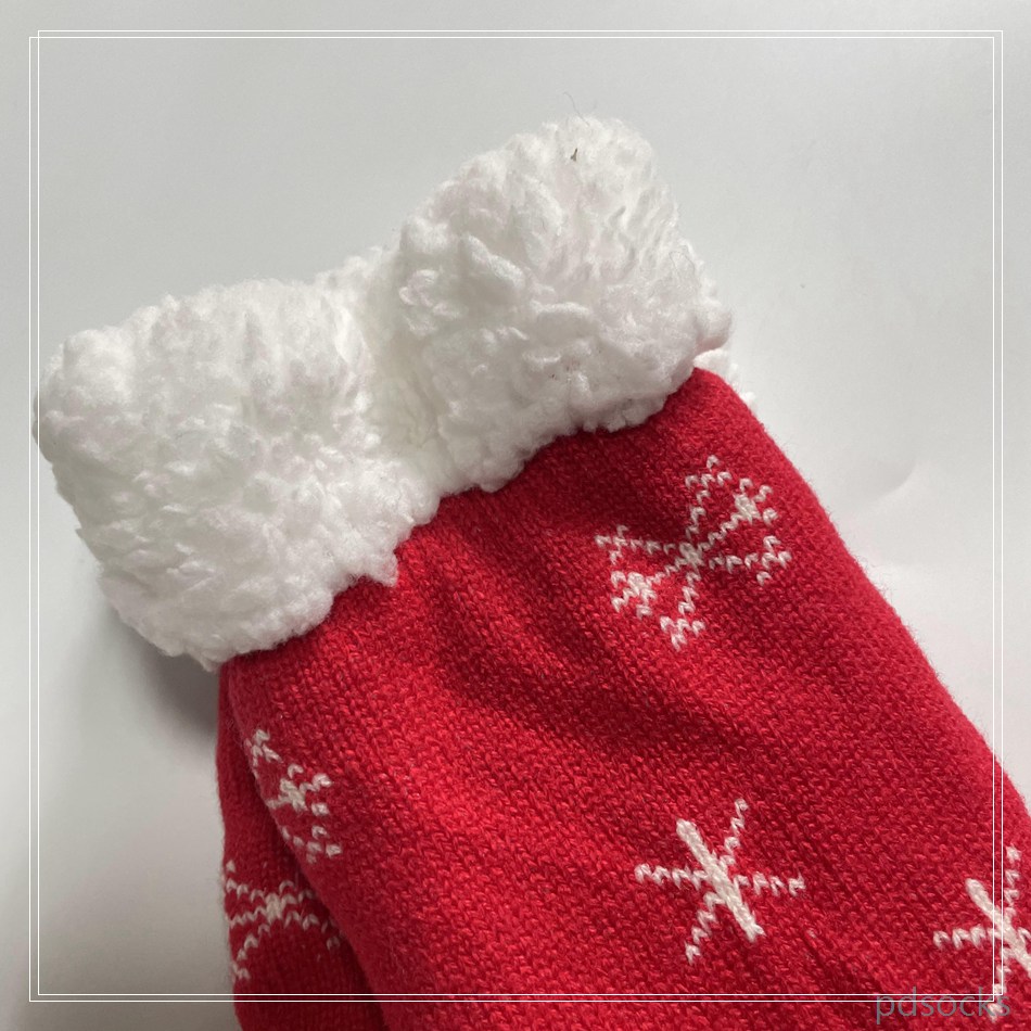Wholesale thick knitted home socks snowman Cosy Double Layer Floor Socks Hot sale 