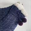 Wholesale Knitted Slipper Home Socks Cosy Double Layer Thick Warm Sock blue 