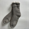 Wholesale color gray yarn cosy Knitted Slipper Home Socks Cosy Double Layer Thick Warm Sock cosy sock 
