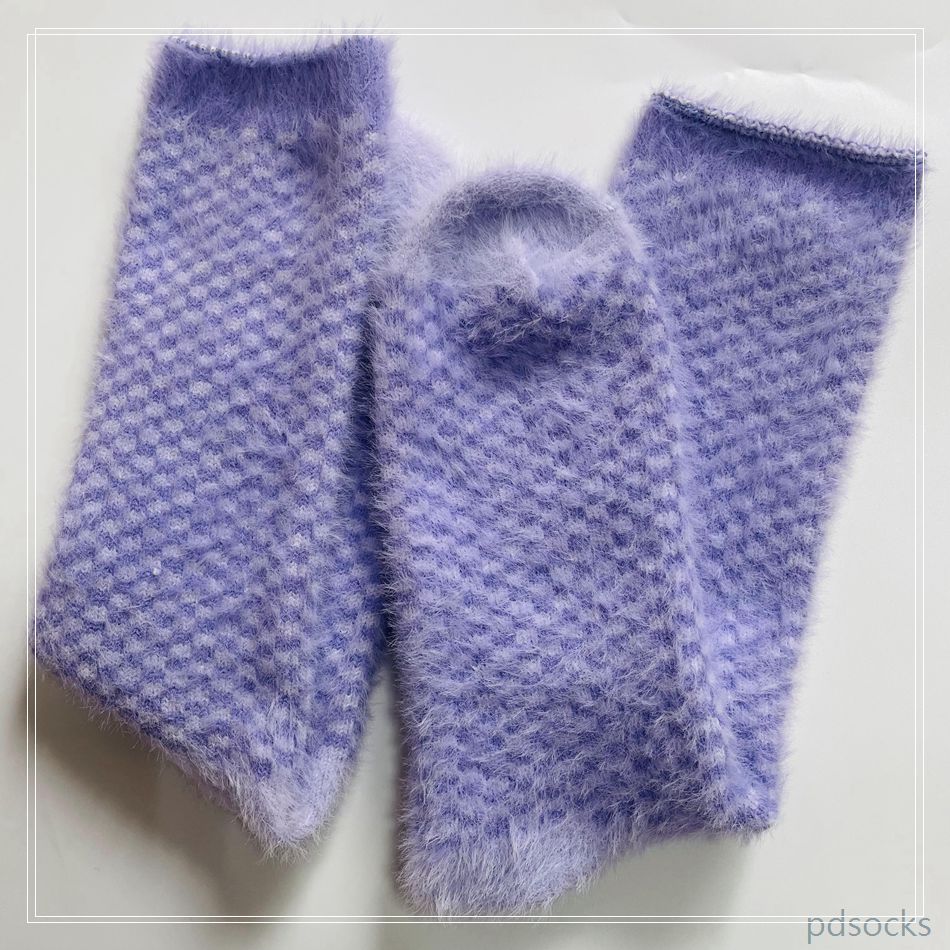 Wholesale Imitated mink cashmere knitted fashion socks soft and warm 