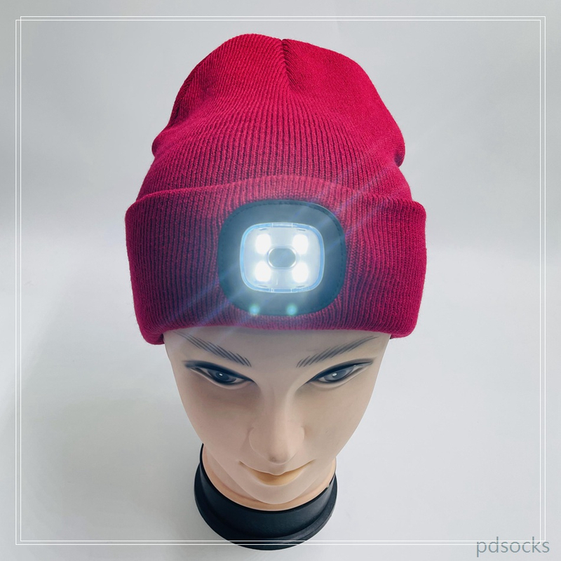 New warm ski cap with lights accept custom 