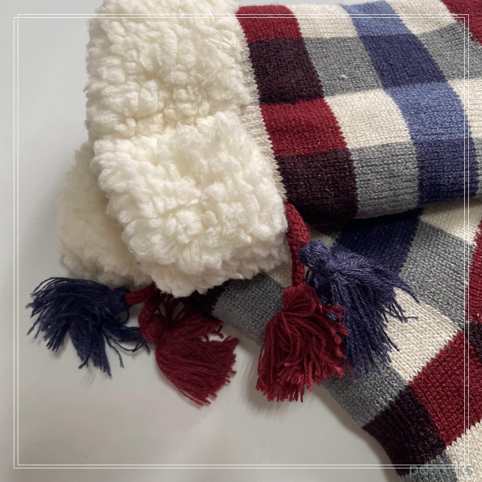 wholesale sherpa socks double layer home socks non-slip winter floor socks 