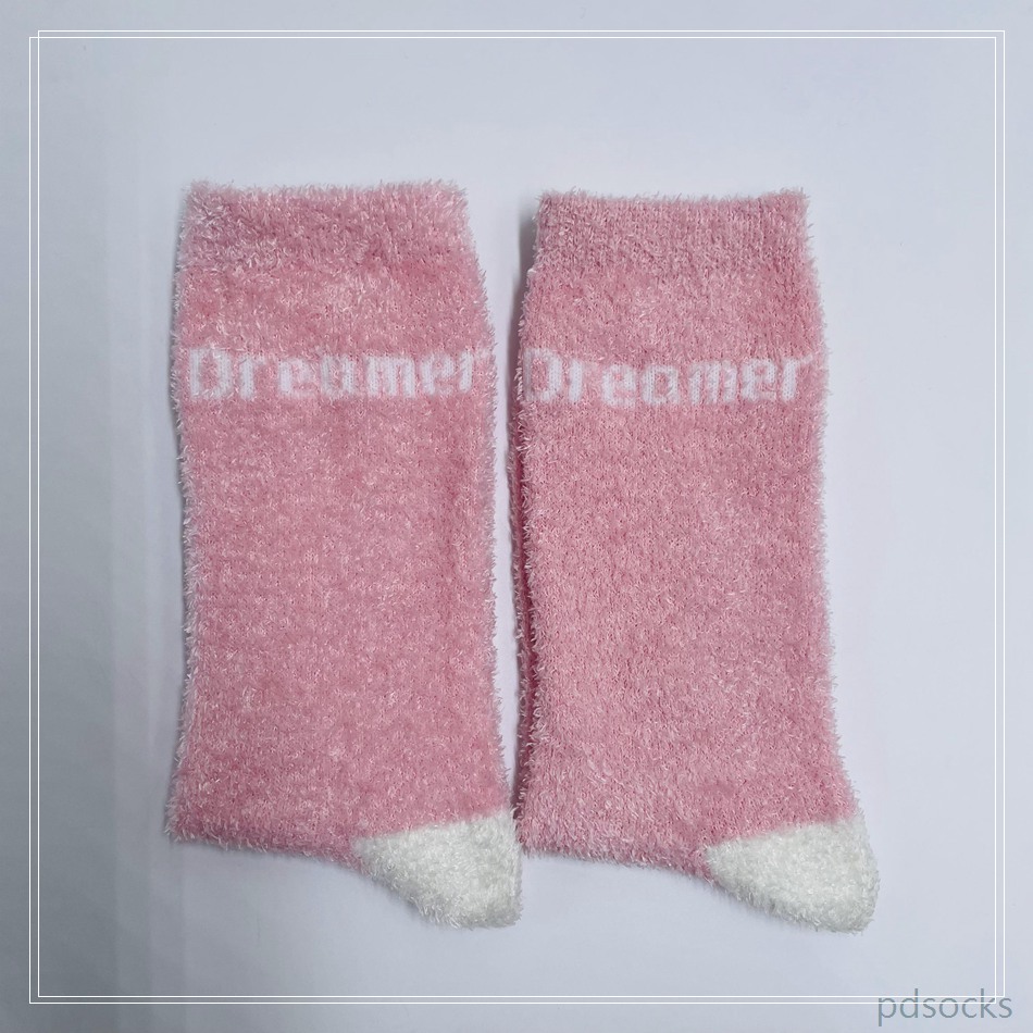 Women star Fluffy Socks Feather Yarn Cosy Sock Home Sock