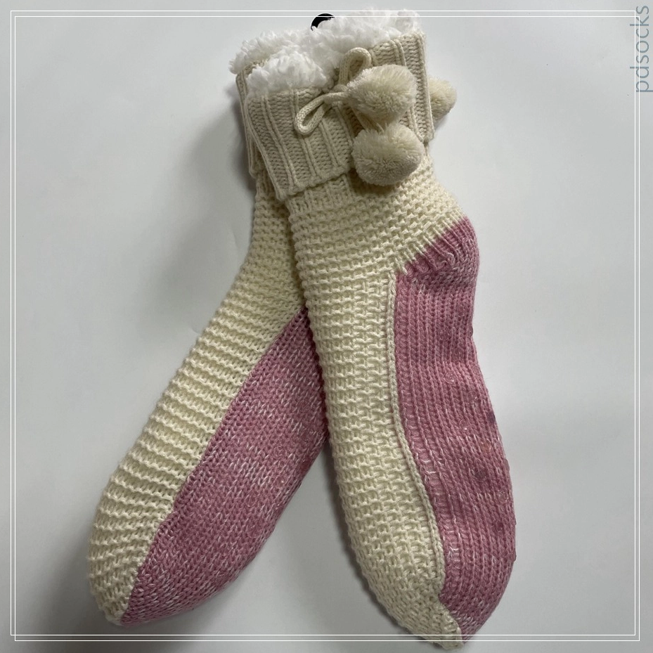 Wholesale Knitted Slipper Home Socks Cosy Double Layer Thick Warm Sock 