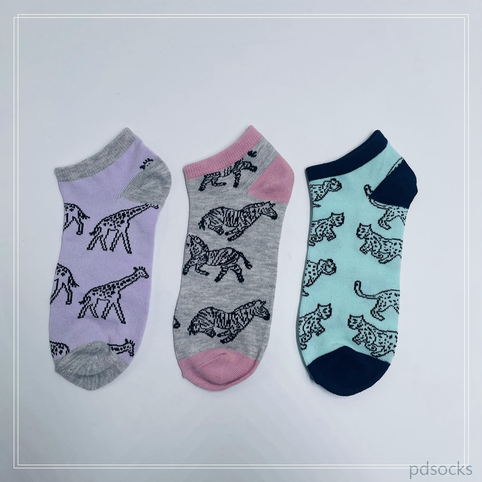 Wholesael Girls animal Ankle Socks Ankle Sock Sport Cotton Socks 3PK 
