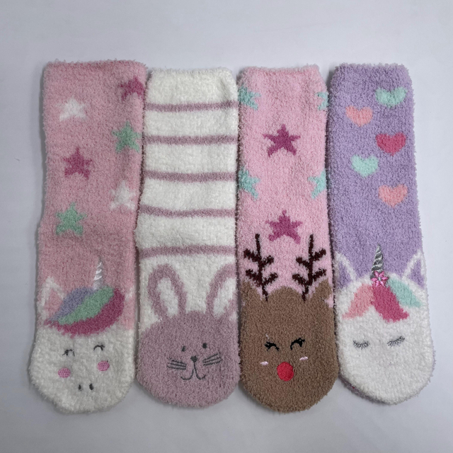 Wholesale cartoon microfiber cosy sock home sock non-slip indoor sock