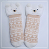 Wholesale bear  thick cotton lining slipper socks Series with fringe 3D cartoon non-slip floor sock 