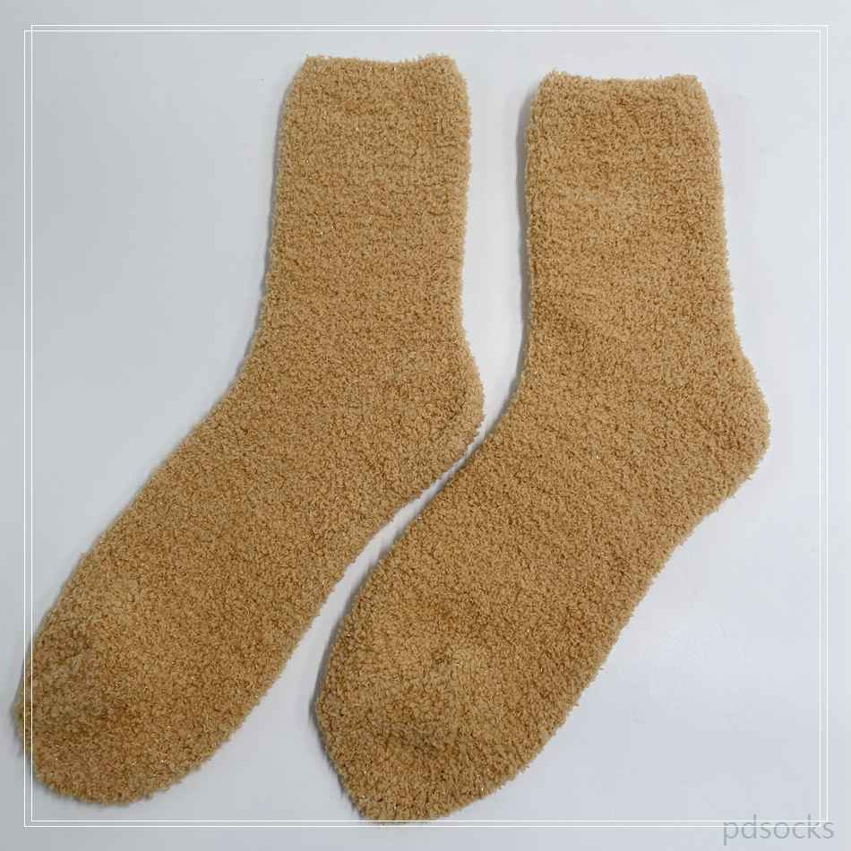 Wholesale Microfiber Cosy Sock Home Sock with Shiny Threads Super Soft Cosy Sock 