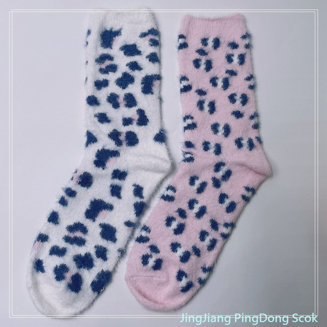 Wholesale fleece cosy sock knitted cosy socks fashion warm women sock 