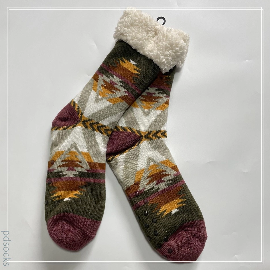 Wholesale Sherpa Socks Lurex Yarn Cosy Double Layer Floor Socks Home Socks Hot sale