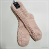 Wholesale and custom super soft cable knitted sock double layer women sock 