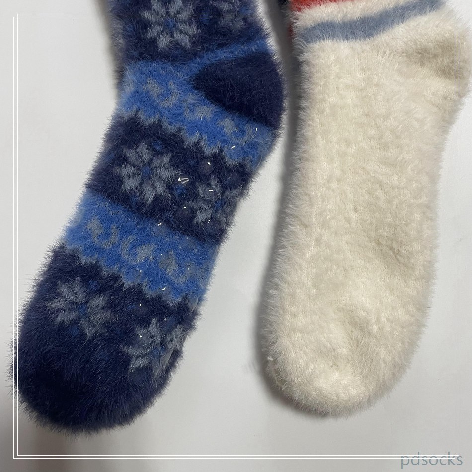 Custom and wholesale super soft fleece cosy socks fashion home sock 