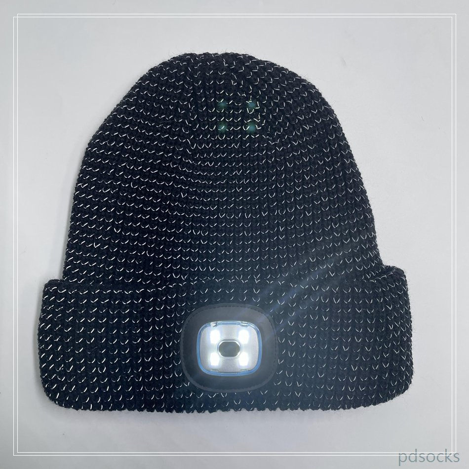 New warm ski cap with lights accept custom 