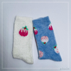 Wholesale long feather yarn Cosy Socks Home Socks fuzzy sock strawberry