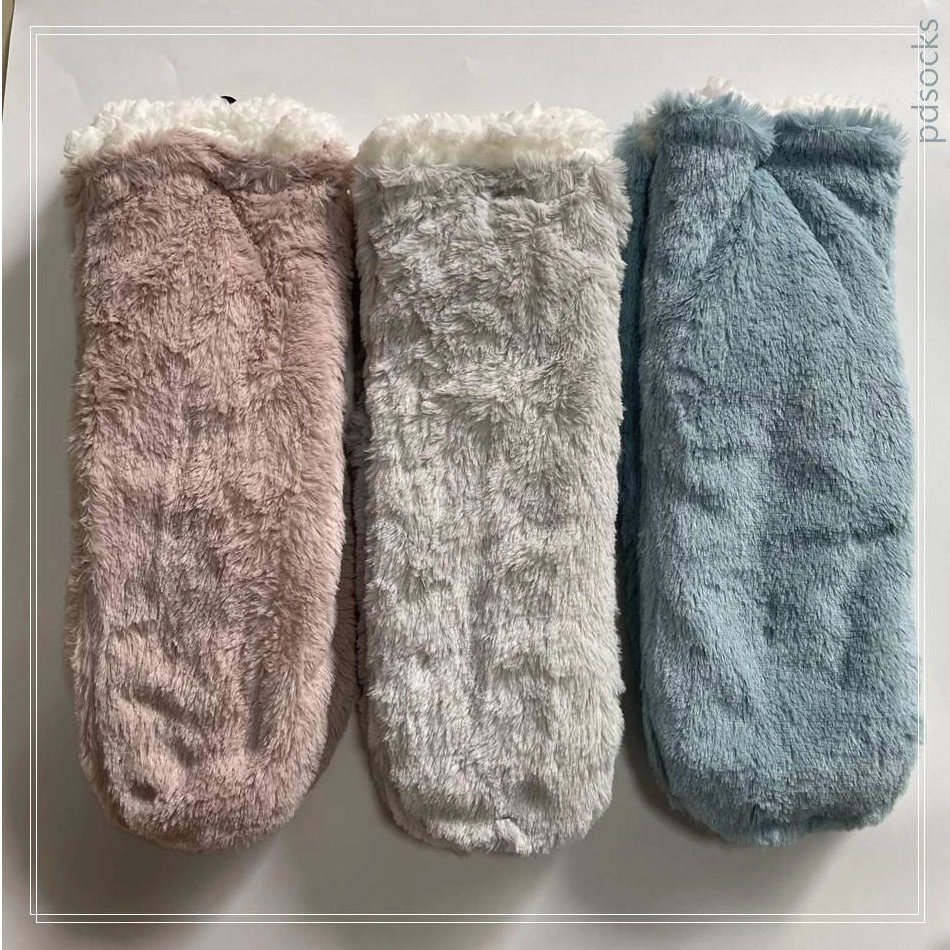 Wholesale hot sale fleece knitted Sherpa sock kids home sock sleep knitted warm sock non-slipper floor socks