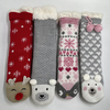 Wholesale sherpa thick cotton lining slipper socks 3D cartoon series