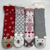 Wholesale sherpa thick cotton lining slipper socks 3D cartoon series