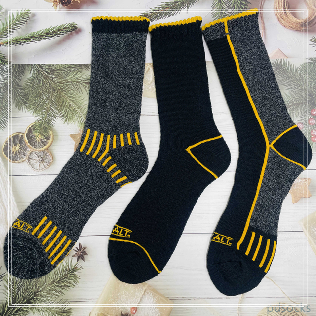 Cutomized Mens recycled cotton socks work sock 