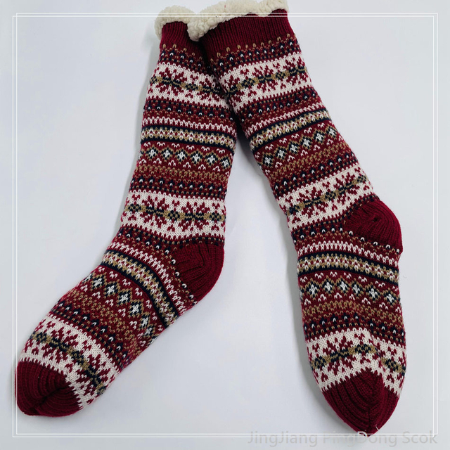 Wholesale Cotton fleece non - slip floor socks home sock cotton fleece socks 