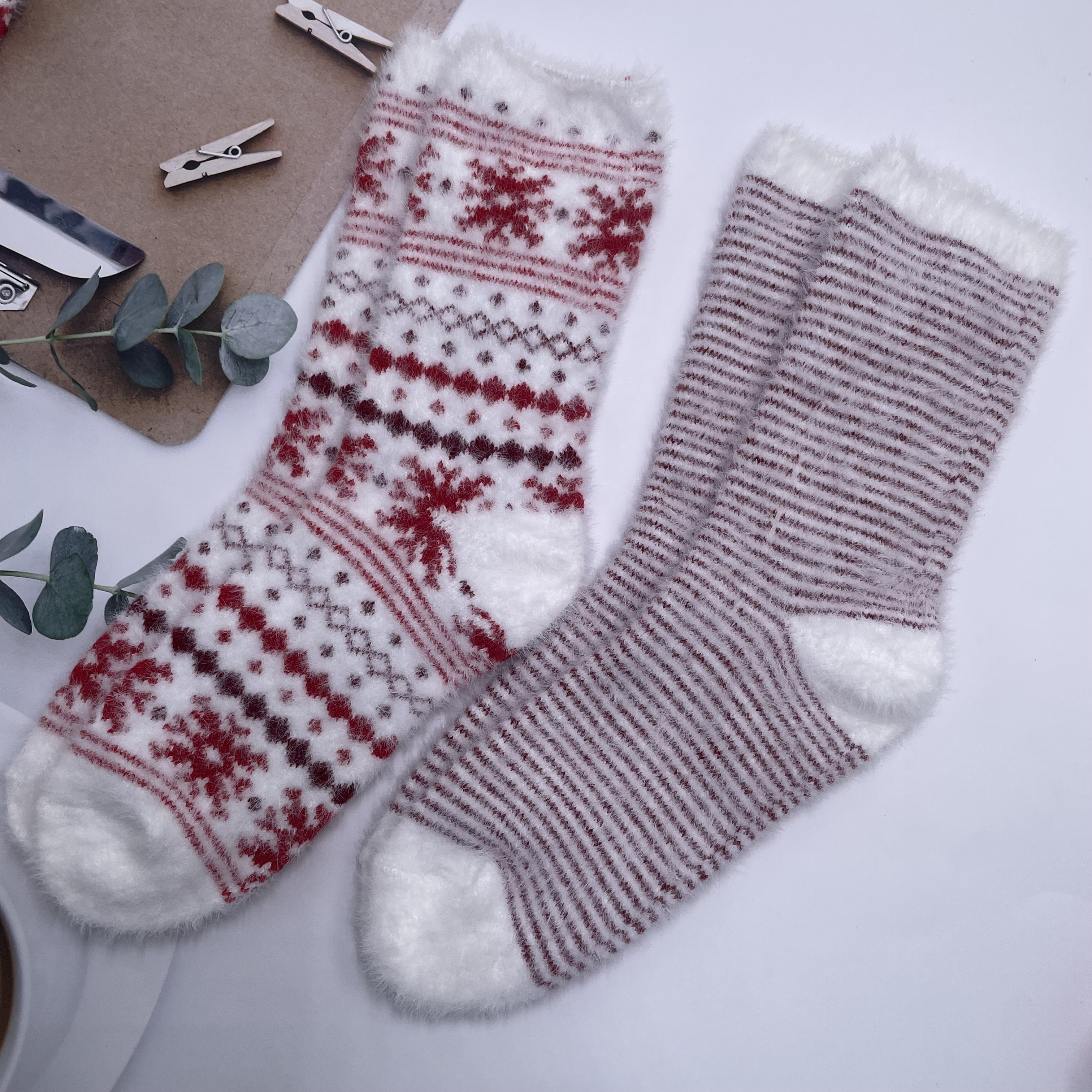 Wholesale Hot Sale Fuzzy Cosy Socks feather yarn cosy socks 