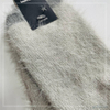 Wholesale super soft long feather yarn cosy sock with shiny threads women sock 