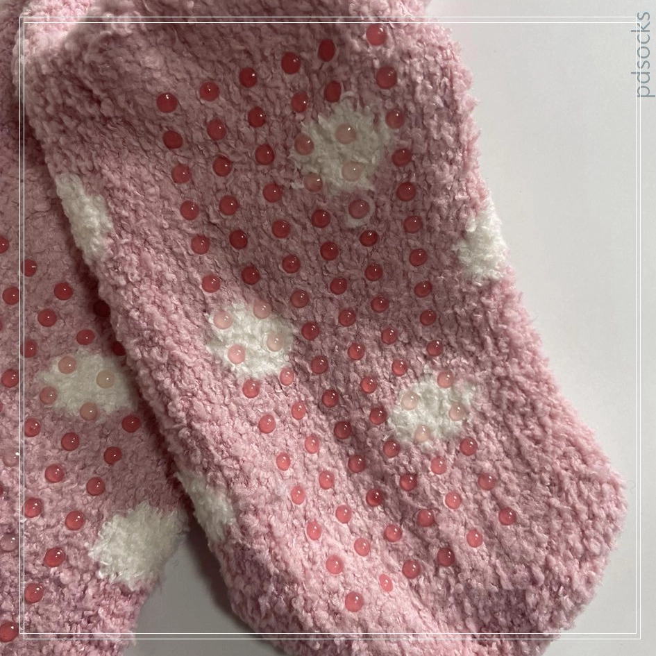 Wholesale kids non-slip cosy socks home sock cosy sock pink dots cosy sock 